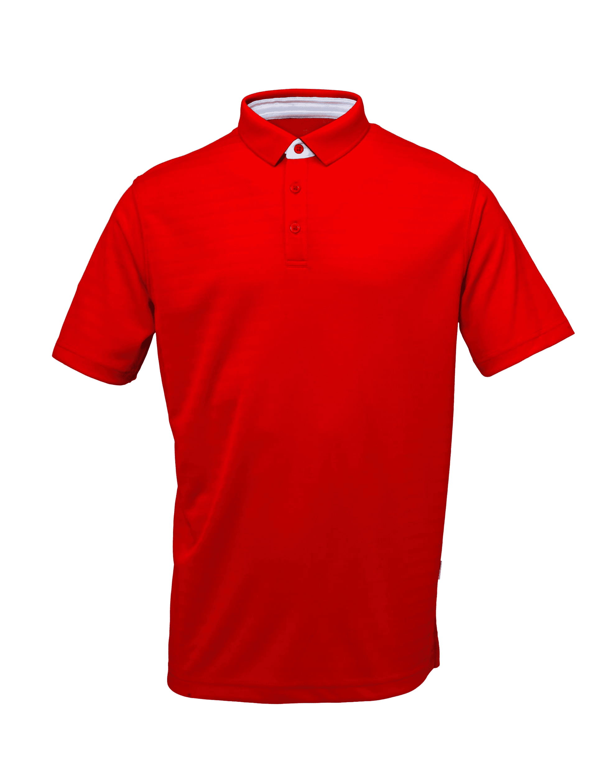 golf-red-tee-shirt-with-white-collar-on-white-back-PTG6XKU